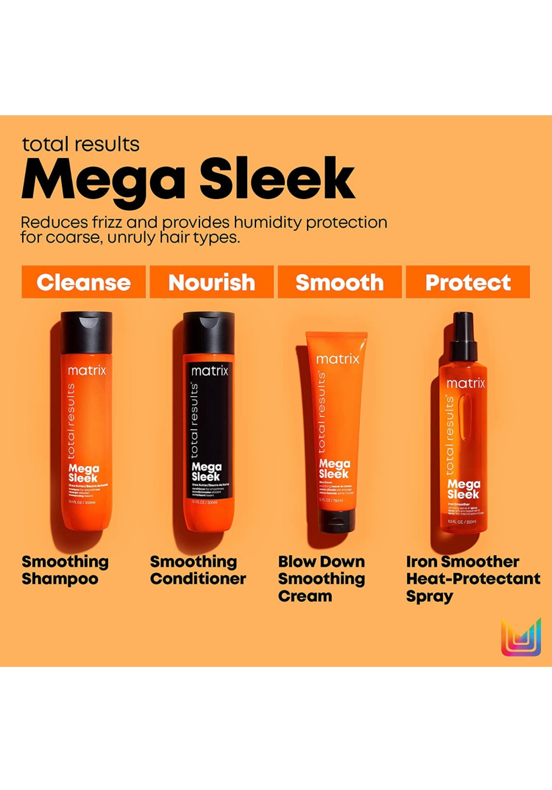 Matrix - Mega sleek shampoo 10.1 fl. oz./ 300 ml