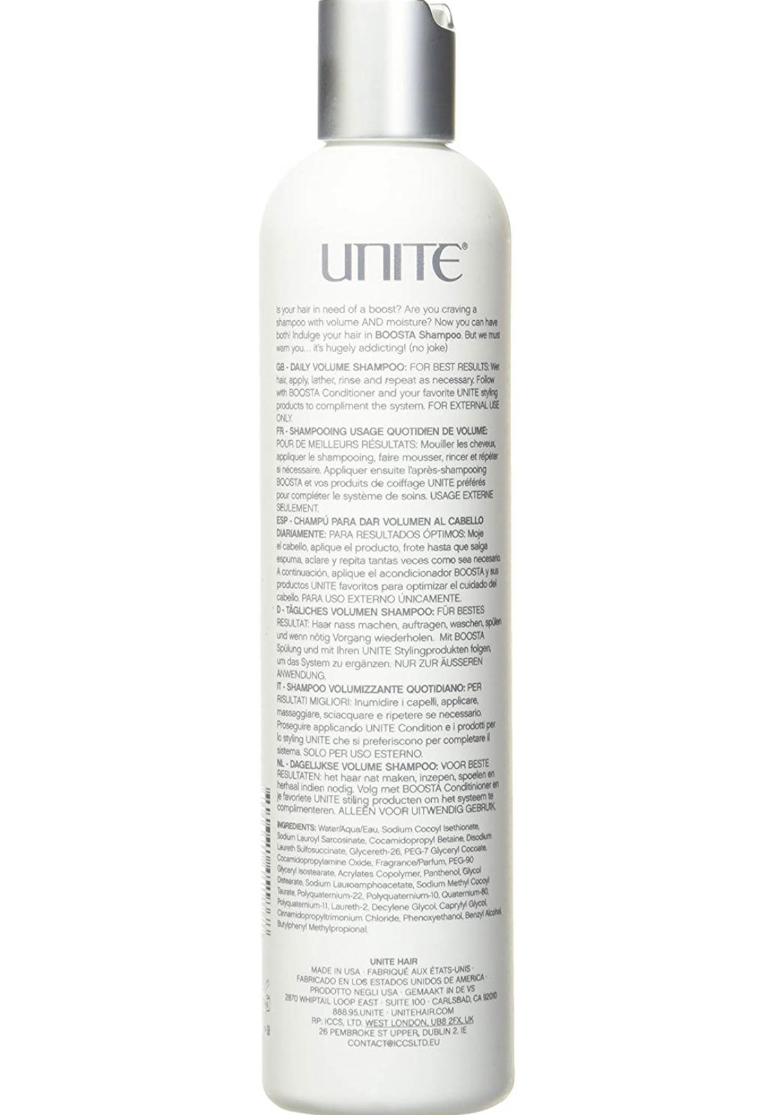 Unite - Boosta shampoo Volume body 10 fl. oz./ 300 ml